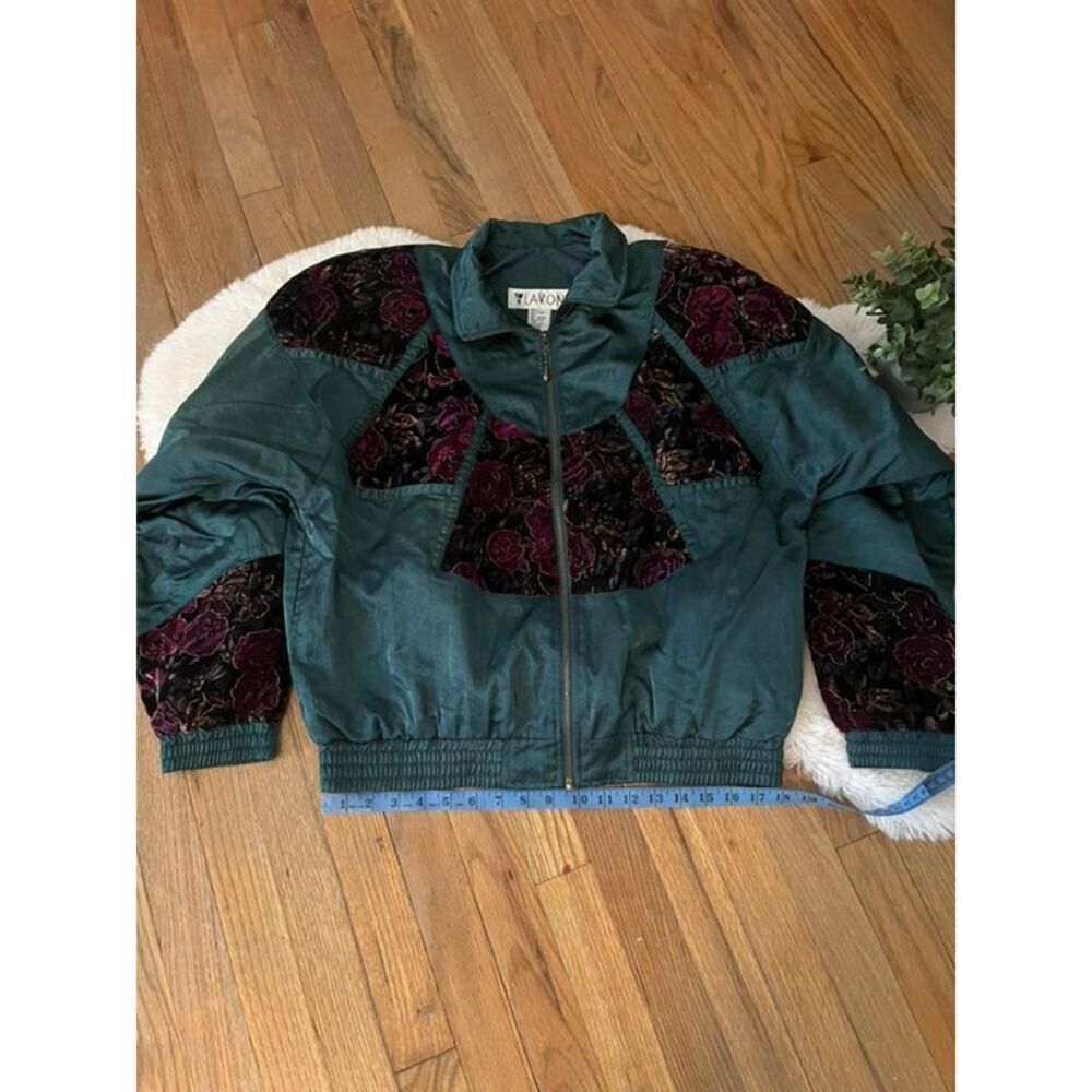 Vintage 80s Lavon Windbreaker Tracksuit Jogger Set Emerald Green Size M - Picture 10 of 10